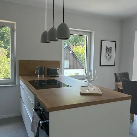 Waldesruh Mit Kaminofen Und Balkon דירה